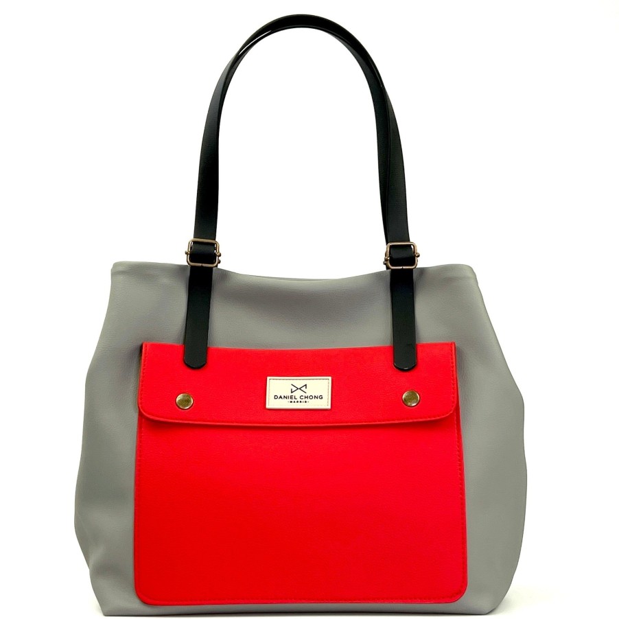 Daniel Chong Old School Shopper Gray Red Pocket Online