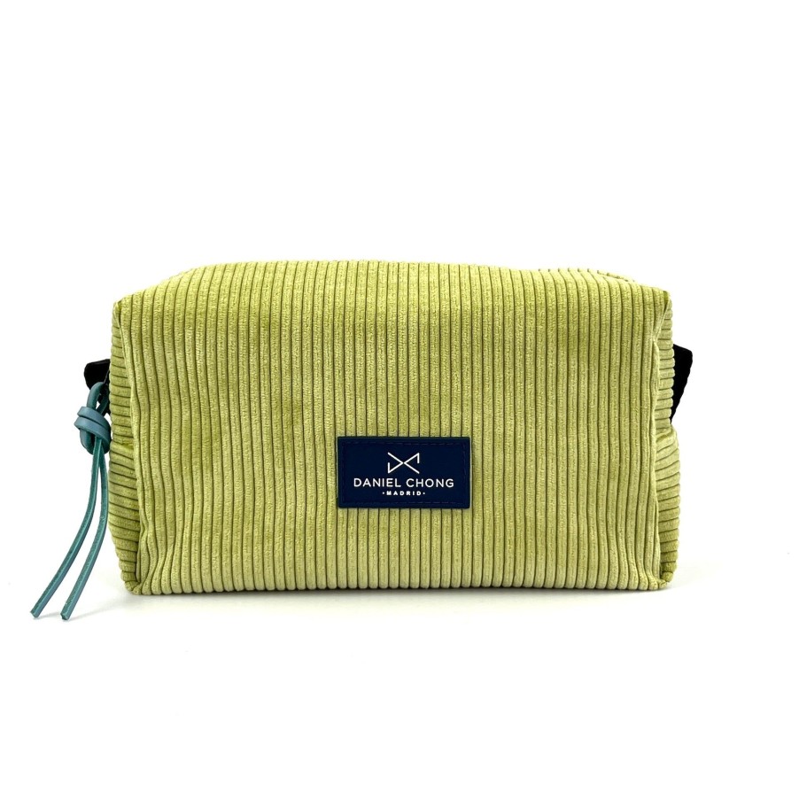 Daniel Chong Pistachio Corduroy Bucket Toiletry Bag Best