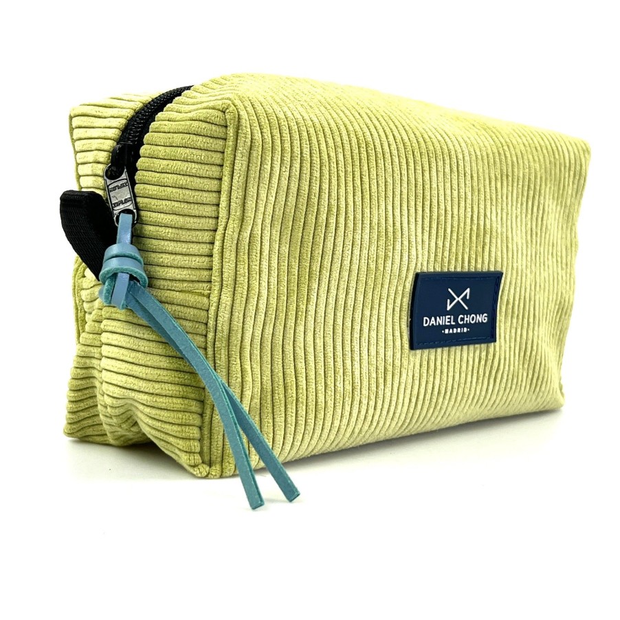 Daniel Chong Pistachio Corduroy Bucket Toiletry Bag Best