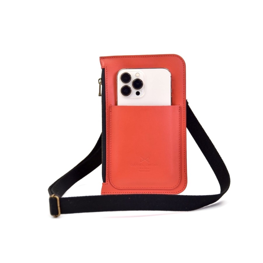 Daniel Chong Red Mobile Phone Bag New