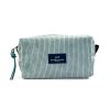 Daniel Chong Light Blue Corduroy Bucket Toiletry Bag Clearance