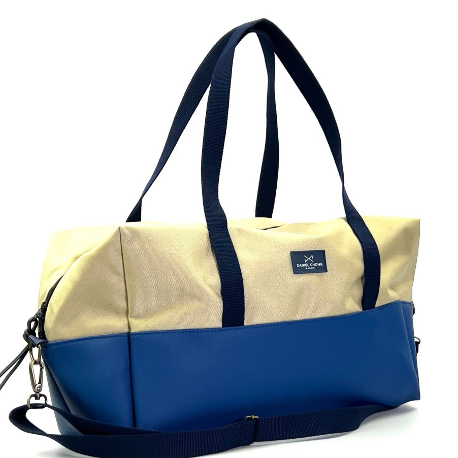 Daniel Chong Gym Bag Beige / Royal Blue Best