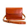 Daniel Chong Mini Hazelnut Leather Envelope New